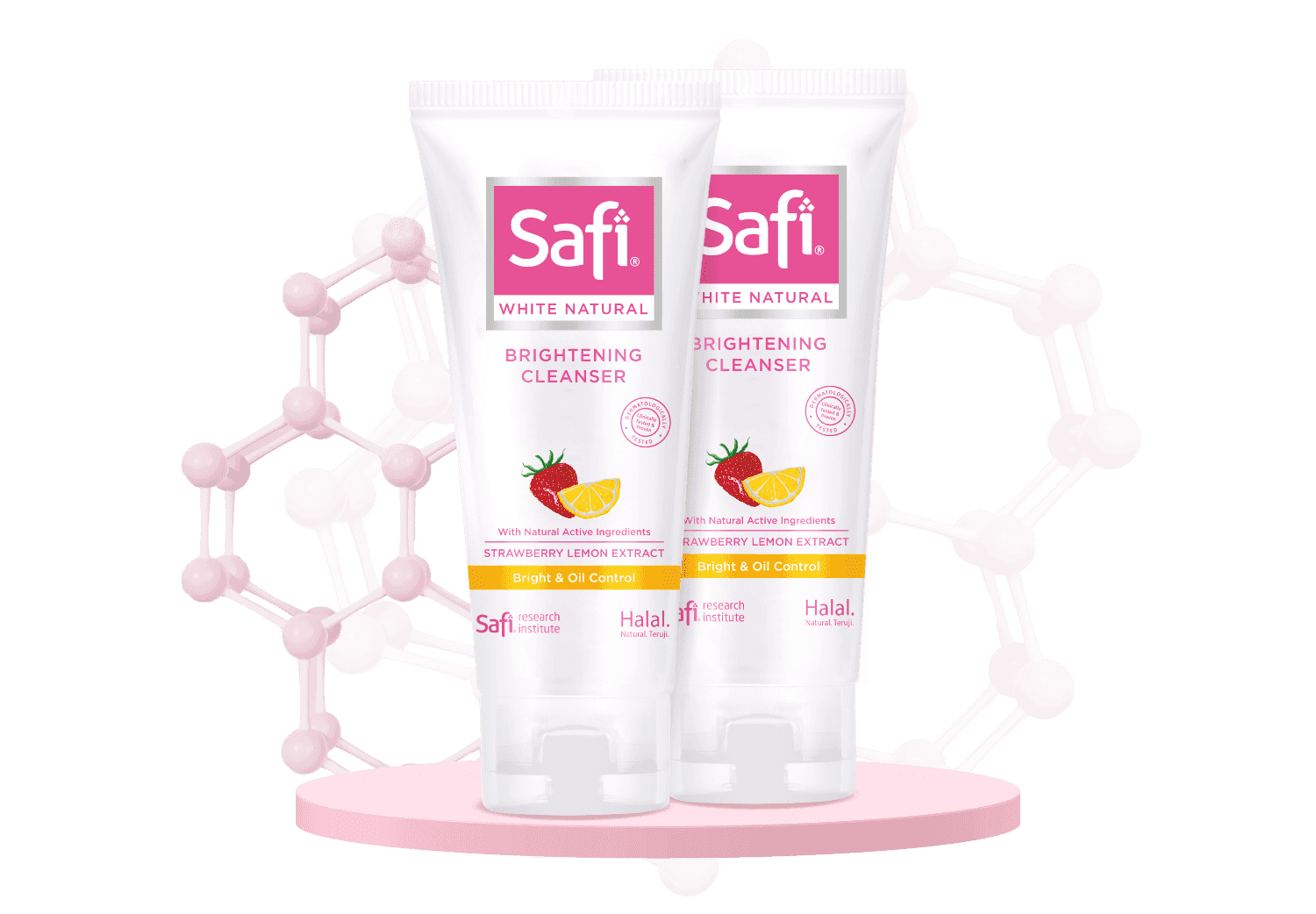 Safi White Natural Brightening Cleanser Strawberry Lemon Extract 100gr image 1